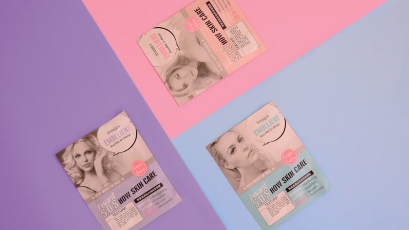 Skin Barrier Care cover illustration with skin layers and a soft protective moisture shield