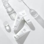 Illustrated steps for a skin barrier repair routine with gentle products