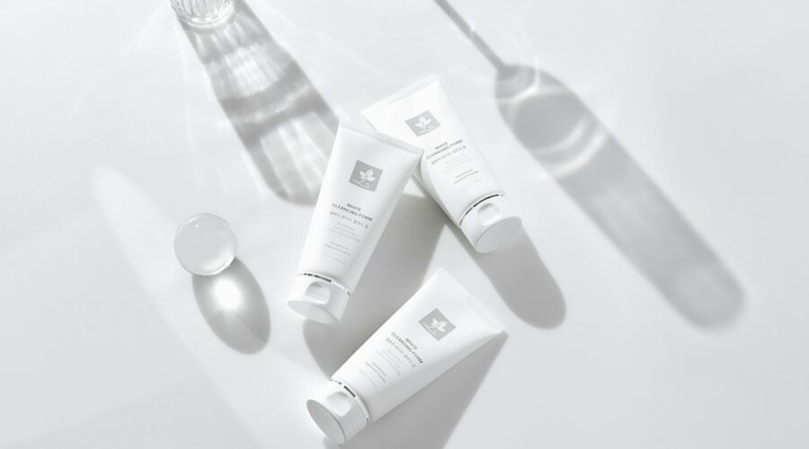 Illustrated steps for a skin barrier repair routine with gentle products